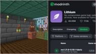 Lithium improves game physics, mob AI, block ticking, and other features (Image via Sportskeeda Gaming || Mojang Studios || Modrinth/Lithium)
